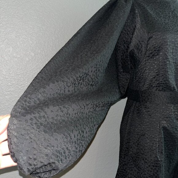 SAMSOE HARRIET SHORT PLAYSUIT JUMPSUIT ROMPER in BLACK FLOWER BALLOON SLEEVES -S - Picture 3 of 16